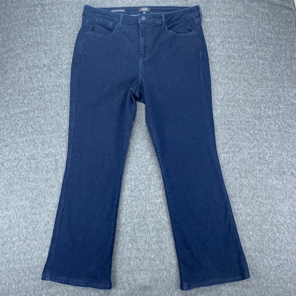 NYDJ Barbara Bootcut Jeans Women's Size 16 Short Dark Wash Denim Pants - Picture 1 of 7